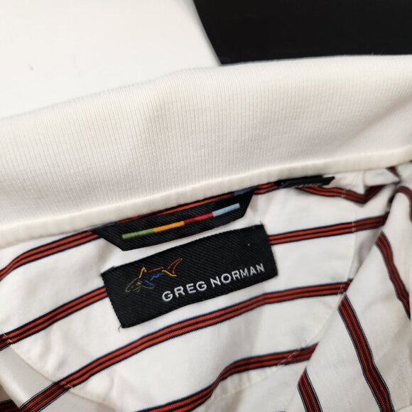 Greg Norman Mens Striped Golf Polo Shirt Size Large - Picture 10 of 14